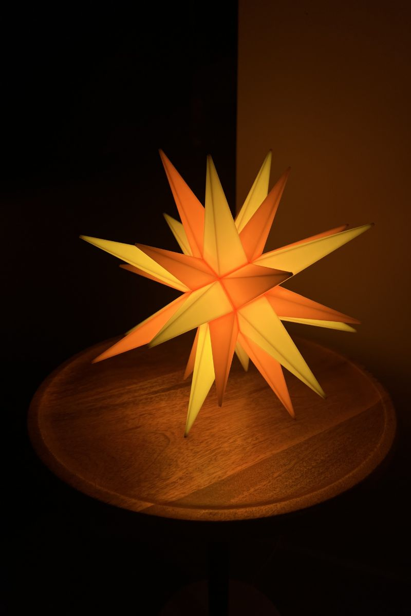 Orange and yellow star light