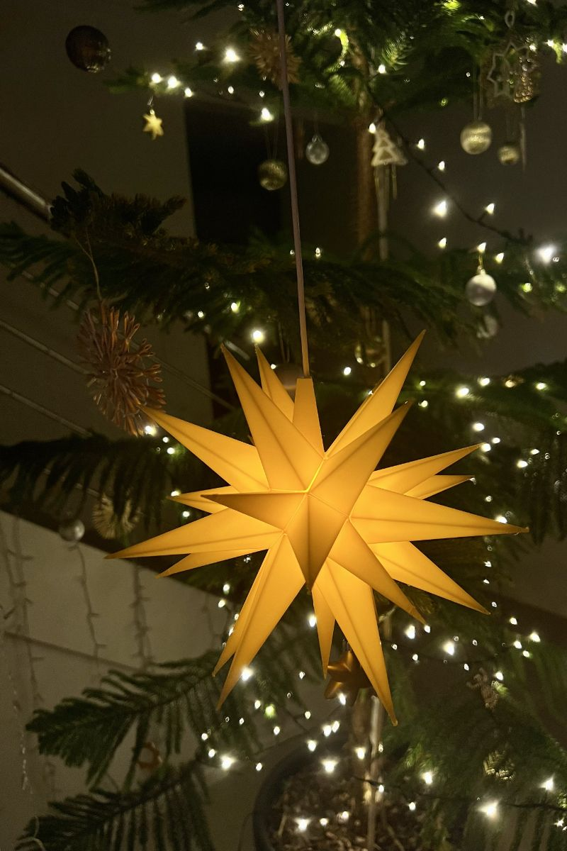 Close up of a star light with warm ambient glow
