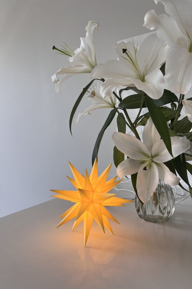 Close up of a star light with warm ambient glow