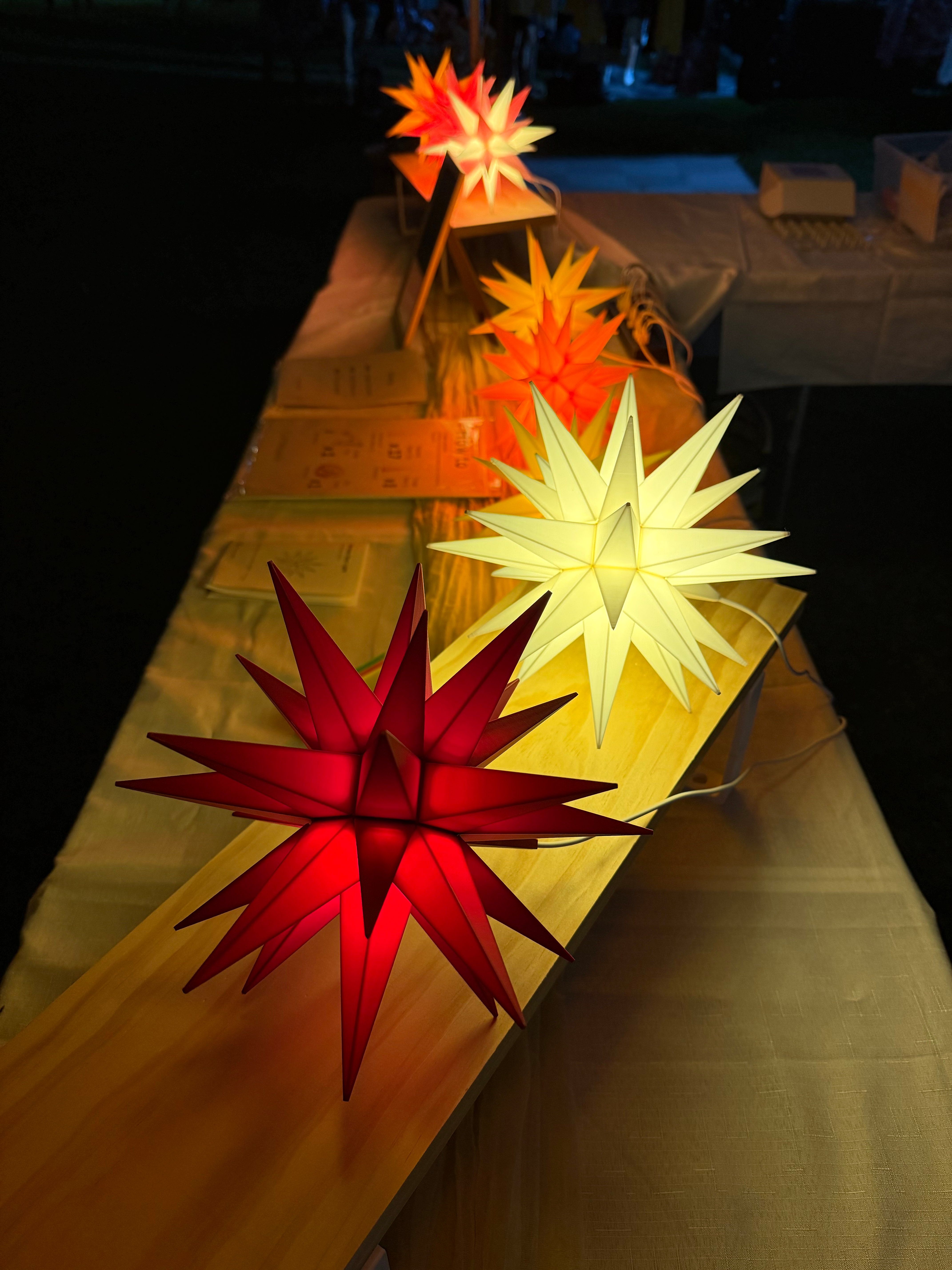 Lumewerk star light hanging in a window